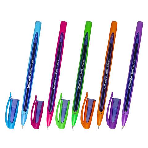 Ручка синяя Brauberg 143346 BOMB GT Color 0,7мм, СИНЯЯ, маслян ст, порез корп, ассорти 