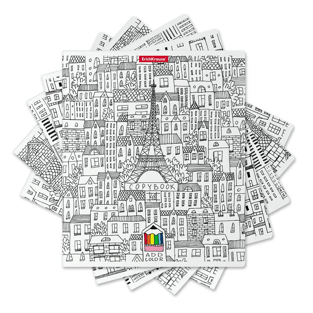 Тетрадь  48л. ErichKrause49634 клетка Add Color. Voyage, ассорти