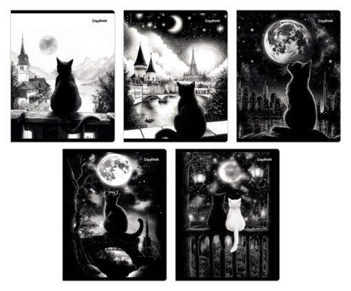 Тетради набор  48л Альфа-Тренд 120041 "Которомантика" клетка, ассорти /5шт/