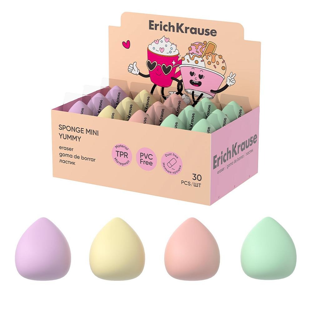 Ластик ErichKrause 63474 Sponge Mini Yummy ассорти