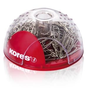 Скрепочница Kores 43210 закрытая с отд. для пиш.принадлежностей 161728