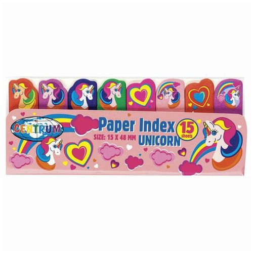 Блок липкий 8*15*50мм Centrum 80454 UNICORNS листки-индексы 15л.