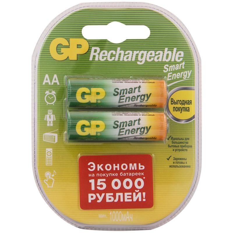 Аккумулятор GP R6 1000mAh GP100AAHCSV-2CR2 BL2 Р324204