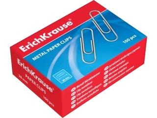 Скрепки 50мм ErichKrause 7857 /100шт/ металлические оцинкованные