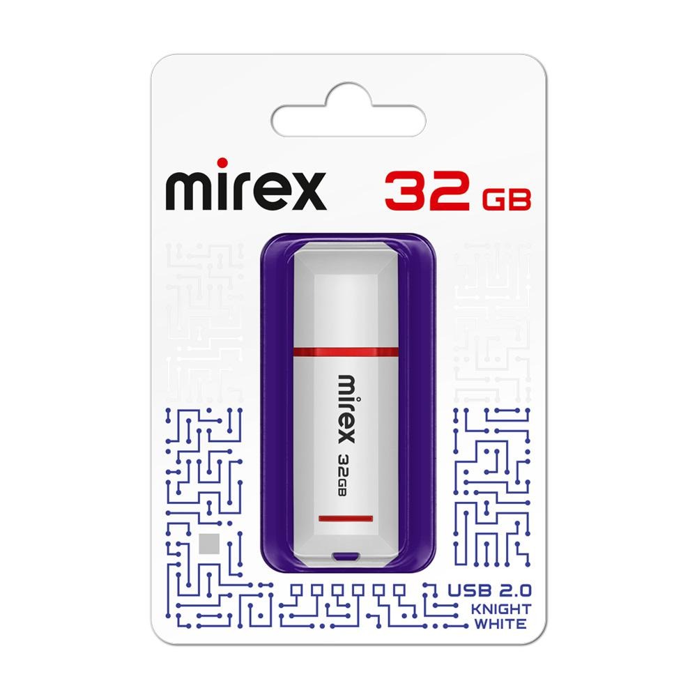 Флэш-диск Mirex KNIGHT WHITE 32GB ecopack 13600-FMUKWH32
