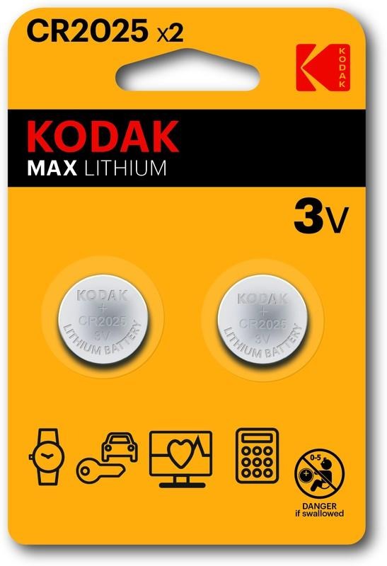 Батарейка KODAK CR2025 2BL MAX Lithium