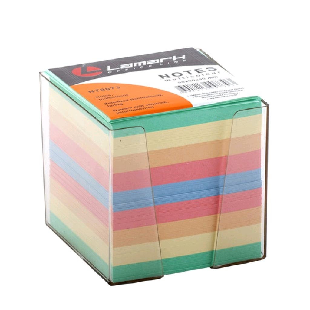 Блок 9*9*9см Lamark NT0073 цветной в прозр. пластик. боксе