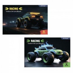 Альбом 12л. Alingar AL11421 "Racing" ассорти, на скобе