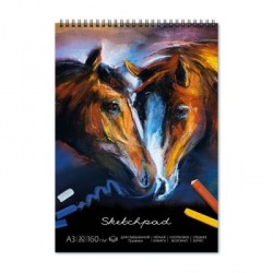 Альбом 20л. А3 Феникс 49777 "Кони" для пастели, на спирали