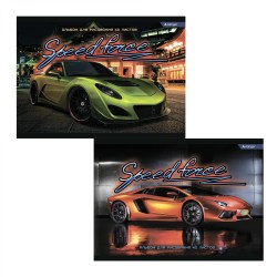 Альбом 40л. Alingar AL11428 "Speed force" ассорти, на скобе