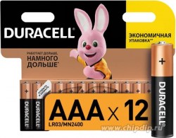 Батарейка Duracell LR03 BASIC ААА алкалиновык 1,5V 