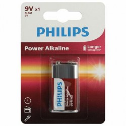 Батарейка Philips Б0062717 Power Alkaline, Крона 9V (6LR61, 6LF22, 1604A) Самсон 457393