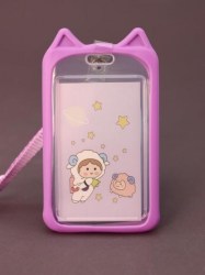 Бейдж Алеф 128P-134 "The starry sheep" purple вертикальный на шнурке