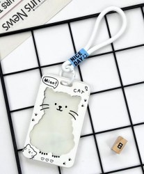 Бейдж Алеф 128P-179 "Miao!" вертикальный с петлей