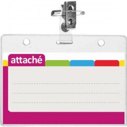 Бейдж Attashe 120х87мм металл зажим/булавка 107618