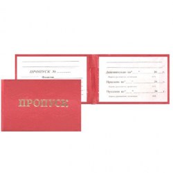 Бланк "Пропуск" 6036 плоский