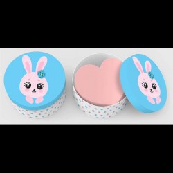 Блок 7*7см deVente 2013003 "Cute. Rabbit" розовый в виде сердца, в подпрочной коробке