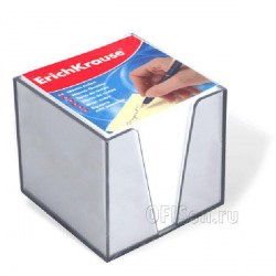 Блок 9*9*9см ErichKrause 4458 белый в пластиковом боксе