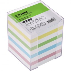 Блок 9*9*9см Стамм БЗ-999201 цветной "Стандарт" в подставке 331327