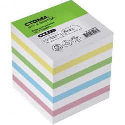 Блок 9*9*9см Стамм БЗ-999210 цветной "Стандарт" на склейке 331326