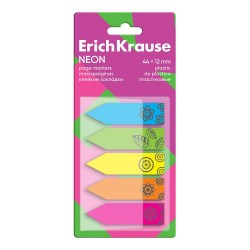 Блок липкий 5*12*44 ErichKrause 63663 NEON 100л. пластик, стрелки