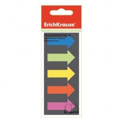 Блок липкий 5*25*45мм ErichKrause 19545 пластик. неон "стрелки"