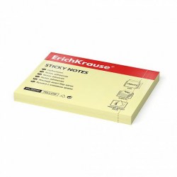 Блок липкий 75*100мм ErichKrause 59046 желтый