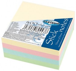 Блок липкий 76*76мм Centrum 80443 4цв, 400л. 