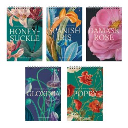 Блокнот А5  40л. Альт 3-40-251 "ЦВЕТЫ.ПАТТЕРН"  на пружине 5 видов 