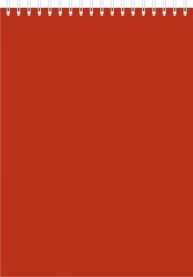 Блокнот А5  60л. Офис Лидер 03593 "Красный" на гребне