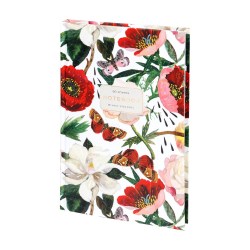 Блокнот А5  80л. Альт 3-80-072/42 Престиж "FLORA.ПИОНЫ" клетка, твердый переплет