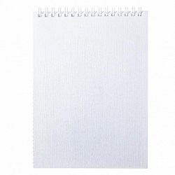 Блокнот А5  80л. Хатбер 80Б5бвВ1гр  "Metallic" белый, клетка, Бумвинил на гребне  066843