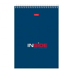 Блокнот А5  80л. Хатбер 80Б5В1гр "Inside" клетка, тв. подложка, на гребне 004881