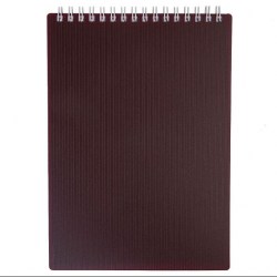 Блокнот А5  80л. Хатбер 80Б5В1гр_01606 "VELVET " бордовый, на гребне, пластик.обл. 081546
