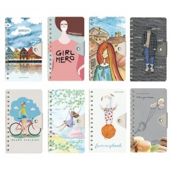 Блокнот А5  96л. BrunoVisconti 3-563 "Travel Journal" 8 видов на гребне с хляст без линовки