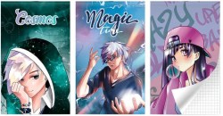 Блокнот А6  30л. Lamark 0209 "Хайм-аниме" на скобе, ассорти