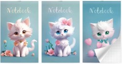 Блокнот А6  30л. Lamark 0235 "Лапочки" на скобе, ассорти