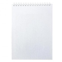 Блокнот А6  40л. Хатбер 40Б6бвВ1гр "Metallic" белый, клетка, Бумвинил на гребне 066844