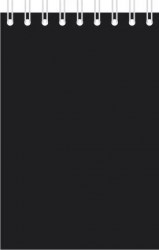 Блокнот А6  40л. Офис Лидер 07133 "Черный" на гребне