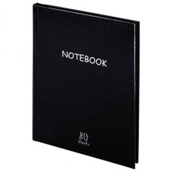 Блокнот А6  80л. Staff 114435 "Black" клетка, 7БЦ