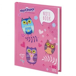 Блокнот А6  80л. Юнландия 111618 "Совушки" клетка, 7БЦ