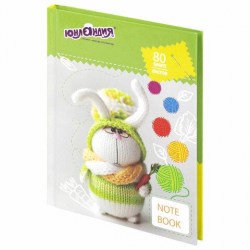 Блокнот А6  80л. Юнландия 111620 "Умный кролик" клетка, 7БЦ