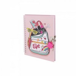 Блокнот Alingar AL11803 "Приятные мелочи" 11*15см, с замком, клетка, на гребне, 7БЦ