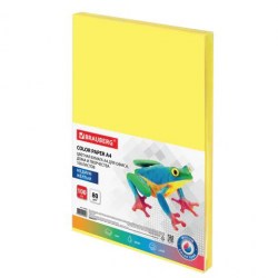 Бумага  Brauberg A4, 80г/м, 100л, медиум желтая 112454