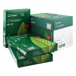 Бумага  д/множ.техн. А4 Илим Стандарт А3, Марка С, 500л. 80гр. CIE 146%
