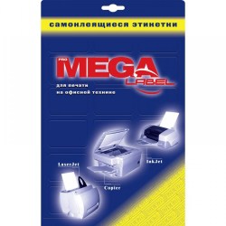 Бумага самокл. А4 100л 80г /60шт/ 38,0*23,5мм MEGA LABEL 73647