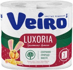 Бумага туалетная  5С34  3-слойная белая /4рул/Linia Veiro Luxx /Сыктывкар/