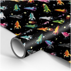 Бумага упаковочная MESHU MS_53466 "Полет в космос" глянец  70*100см 80г/м2 358094