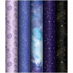 Бумага упаковочная MESHU MS_53489 "В глубинах космоса" глянец  70*100см 80г/м2 ассорти 358117