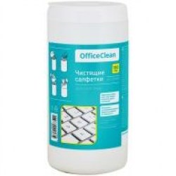 Чистящие салфетки OfficeClean для оргтехники, в тубе, 100шт. 260885